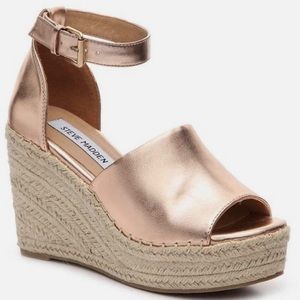 Steve Madden Rose Gold Wedges Espadrilles